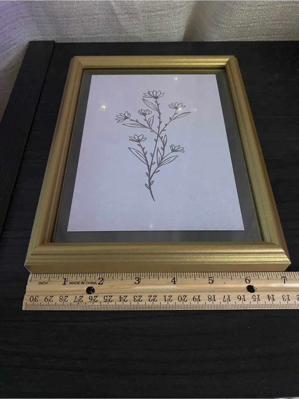 Antique Gold Floating Glass Hanging Wooden Frame Gallery Wall Vintage Inspired